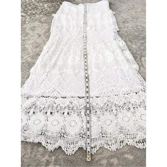 Chelsea Theodore Maxi Long Skirt Womens M Crochet Cottagecore Fairycore Western - Picture 8 of 8